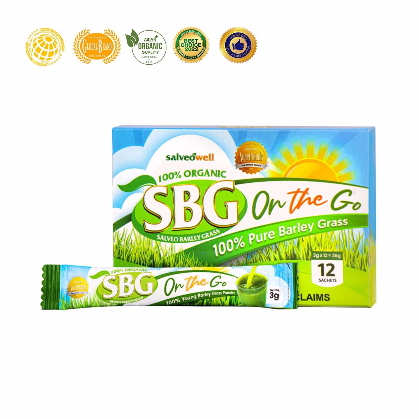 SBG Powder On The Go | 12 Sachets | 3grams per sachet